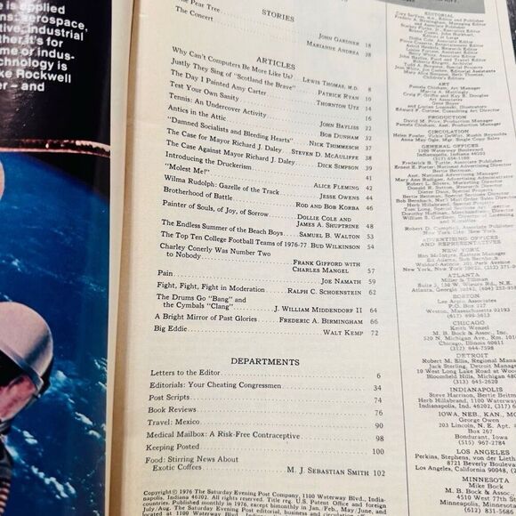 Saturday Evening Post  Special Football Issue Joe Namath /College Teams 1976 - Picture 6 of 6